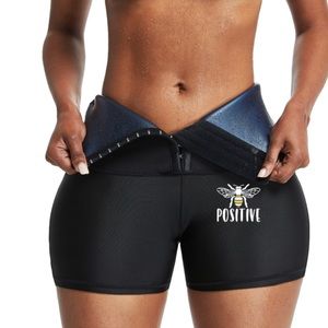 High waisted waist trainer work out short tights.